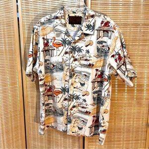 Vintage Clearwater Beach Bum Santa Shirt size Large